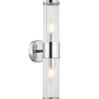TIEMPO: Interior Up/Down Tubular Clear Glass Wall Lights
