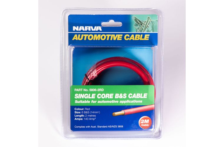 6 B S BATTERY CABLE 2M 5806 2RD GCM Lighting Electrical Automotive