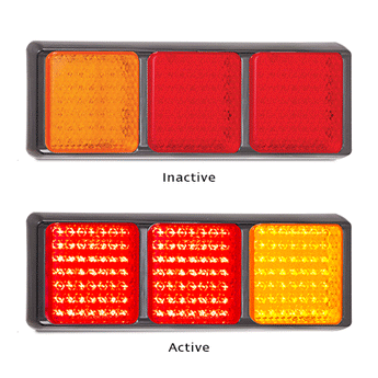 100BARRM 12VOLT & 24VOLT STOP TAIL & INDICATOR ASSEMBLY 3 LAMPS