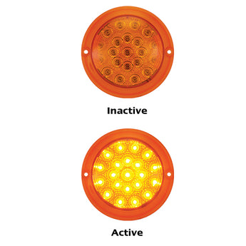 102AM ROUND INDICATOR LAMP WITH AMBER LENS 130MM DIAMETRE