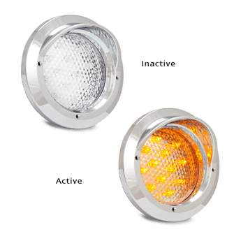 110CCAM CHROME SERIES : MULTI 12-24VOLT INDICATOR LAMP 12 LEDS