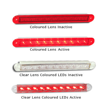 235R12 STOP/TAIL STRIP LAMP IN 12VOLT WITH 10 SQUARE LEDS