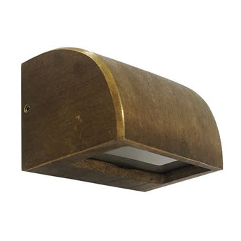 Large STE: Exterior 12V Bronze Curved Surface Mounted Step / Wall Lights IP54