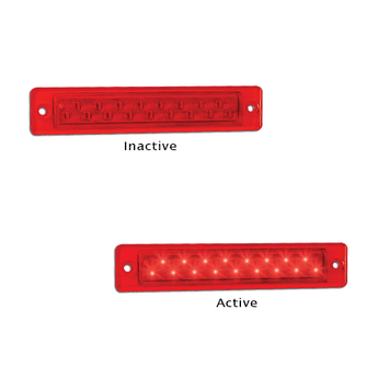 25R12 SLIMLINE LED STOP/TAIL LAMP WITH RED LENS