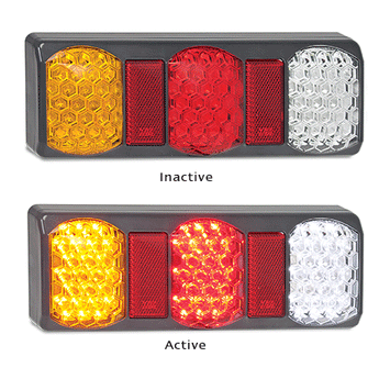 275GARWMB MAXILED 275 X 100 REAR COMBINATION LED LAMP WITH GREY HOUSING AND BASE