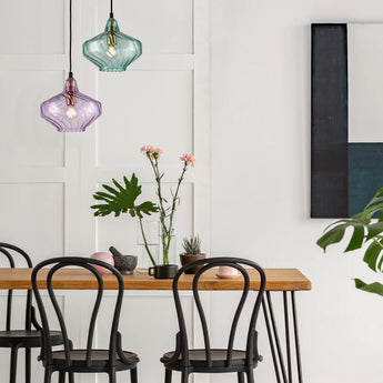 CAMPANA: Interior Wine Glass Shape Ribbed Pendant Lights