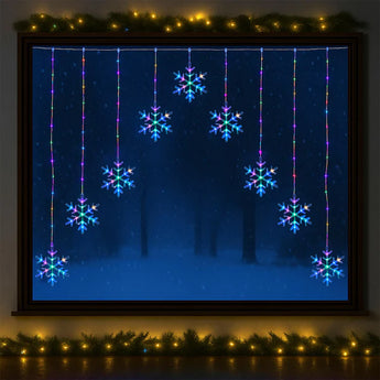 Curtain with snowflake - Multicolour