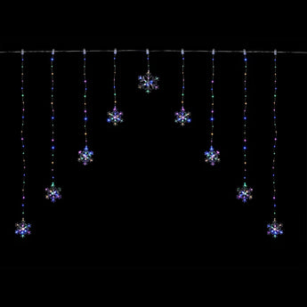 Curtain with snowflake - Multicolour