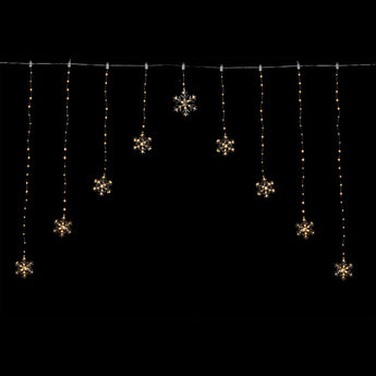 Curtain with snowflake - Warm Whtie