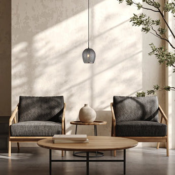 FOSSETTA: Interior Wine Glass Shape Dimpled Pendant Lights