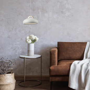KUPOL: Interior LED Tri-CCT Dome with Brass Highlight Pendant Lights