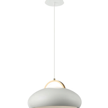 KUPOL: Interior LED Tri-CCT Dome with Brass Highlight Pendant Lights