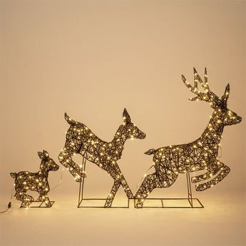 LED Reindeer Family Trio