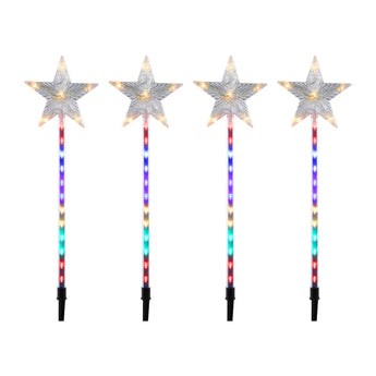 Set of 4 LED Shooting Star Garden Light