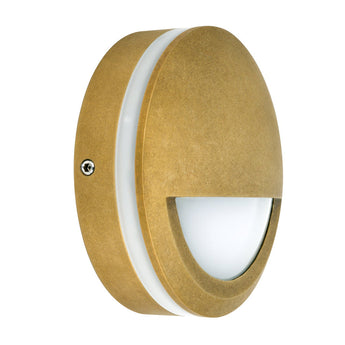 STE: Exterior LED 12V Antique Brass Eyelid Step/Wall Lights IP65